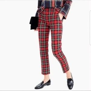 J. Crew Cameron Straight-Leg Plaid Wool Pants